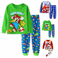 Pikkukuva 2 / 4: 1Set Barn Pyjamas Super Mario Långärmad Pullover Set Nattkläder B B 120cm