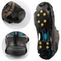 Miniatyrbillede 3 af 5: Anti-halk Stretch Snow Ice Grips 10 dubbar Spikes Over Shoe Draction Crampons Gummi Slip-on