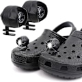 Miniatyrbilde 1 av 3: Lys for Crocs 2 stk, hodelykt lommelykter feste for Crocs, hodelykt lamper lommelykter for Crocks, sjarm tilbehør for (svart)