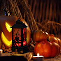 Miniatyrbilde 6 av 10: Halloween-tema LED-lys lys Retro firkantet lanterne hengende pynt for hjem hage dekorasjon 2