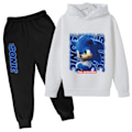 Miniatyrbilde 1 av 11: Barn og tenåringer Sonic The Hedgehog hettegenser treningsdrakt med hvit white 3-4 years old/110cm