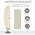Miniatyrbilde 3 av 5: Vanntett Beskyttende Trekk For Utbredelig Parasoll Med Glidelås Og Lynlås Oxfordstoff Med Vanntett PVC-Belegg Beige 26530/50/40cm  (FMY)