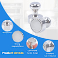 Pikkukuva 3 / 7: 30-pakkaus pieniä neodyymimagneetteja jääkaappiin, valkotaululle, askarteluun, kotitoimistoon ja kouluun, hopeanväriset minimagneetit [YDE] Silver 30PCS