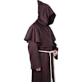Pikkukuva 3 / 5: Munkkiasu, keskiaikainen luostarin munkki hupun kanssa, renessanssin pappi, takki, asu, Halloween ja naamiaisasu brown XL