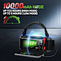 Miniatyrbilde 3 av 5: Nødradio med sveiv, 10000mAh nødradio, solradio AM/FM værradio, USB Type-C lading, lommelykt og LED-leselampe