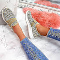 Miniatyrbillede 2 af 4: Slip-on Sko med Ortopædisk Sål Kvinders Mode Sneakers Platform Sneaker til Kvinder Vandresko Khaki 39