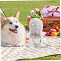 Miniatyrbild 2 av 6: Hund utomhus vattenkopp utomhus hopfällbar kopp bärbar matskål katt husdjurstillbehör dricksfontän två i ett Beige
