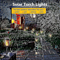 Miniatyrbild 3 av 5: Utomhus solfacklor - 6-pack vattentäta solfacklor, flimrande solflamma för dekoration, trädgård, uteplats, stigar null none