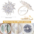 Miniatyrbilde 2 av 5: 6 stk Lotusblomst Serviettringer Rhinestone Serviettring Serviett
