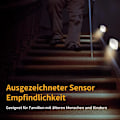 Miniatyrbild 5 av 8: LED-nattlampa med rörelsesensor, 4 st varmvita batteridrivna lampor, 2 ljuslägen, automatisk på/av-sensorlampa för hall, trappa, sovrum