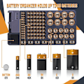 Miniatyrbillede 2 af 5: Batteriopbevaring med tester, batteriholder med batterikontrol til AAA AA C D 9V