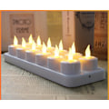 Miniatyrbilde 2 av 3: Flammeløse lys - 12 oppladbare LED-blinkende te-lys