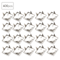 Miniatyrbilde 3 av 4: 400 sett 4MM-7MM DIY Lær Håndverk Nagel Nagler Firkantede Nagel Studs Vesker Sko Belte Tilbehør Sølv 6mm(OD)