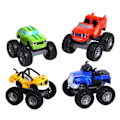 Miniatyrbild 1 av 5: 2023 Blaze Monster Machines 4-Pack Pressgjutna Metallbilar med Tryckfunktion för Barn 3+[YDE]