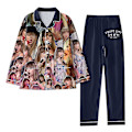 Miniatyrbild 1 av 2: Taylor Swift Julpyjamas Nattkläder Dam 1989 Skjortor och Byxor Pjs Set Knappar Ner Swiftie Nattkläder Fans Loungewear Present A A M