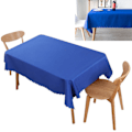 Miniatyrbilde 5 av 8: Rektangulær duk i polyester, rynke- og krympefri duk for spisebord, konferansebord, kongeblå 1,8x2,6m / 5,9x8,5ft 0.4