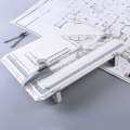 Miniatyrbillede 2 af 4: Tegnebord A3 Tegnebord med Parallel Bevægelse Vinkelmålesystem