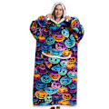 Miniatyrbillede 1 af 5: (c)Størrelse Hættetrøje Sweatshirt Kvinder Vinter Hættetrøjer Fleece Kæmpe TV Tæppe Med Ærmer Pumpkin
