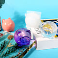 Miniatyrbillede 10 af 11: 3D Gris Silikon Lysform DIY Håndværk Silikonform
