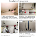 Miniatyrbilde 2 av 5: Universelt bilbarnesetefeste, erstatning for ISOFIX-feste, svart, 1