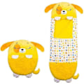 Miniatyrbild 1 av 5: Happy Nappers Stor Lek Kudde och Sovsäck, Roliga Barnpyjamas Sovsäckar i Ett Stycke, För Överraskade Barn (Gul)-WELLNGS NO:8