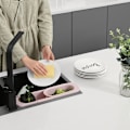 Miniatyrbilde 5 av 5: Oppvaskstativ med utvidbar teleskopisk stativ og svampboks (havblå)