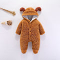 Miniatyrbilde 5 av 5: Nyfødt baby vinter jenter gutter klær varm dyr bjørn ører overall romper hettegenser jumpsuit