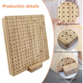 Miniatyrbillede 3 af 5: Kvadratisk Blokbræt, Hækletilbehør, Træhæklehulplade, Granny Square Blokbræt
