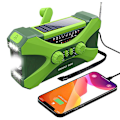 Pikkukuva 5 / 5: 10000mAh Käsikäyttöinen Hätäradio - Aurinkoenergialla Toimiva Käsikäyttöinen Radio Leirintävarusteet Selviytymisvarusteet Green English version