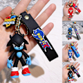 Miniatyrbilde 2 av 3: Sonic 3D-figur nøkkelring for menn og kvinner - søt lommebok, ryggsekk, veske og bilhengsdekorasjon Black