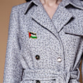 Miniatyrbild 4 av 6: 2-10 ST Palestina FLAGGA BADGE Rostfritt stål Palestinaflagga Nål Kavajnål Ryggsäck Ikon علم دولة فلسطين 10Pcs