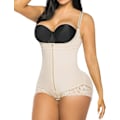 Miniatyrbillede 1 af 6: Fajas Colombianas Taljetræner Kvinder Reducerende Girdle Formende Strop Flad Mave Slankebælte Lynlås Mave Trimmer Beige Beige XL