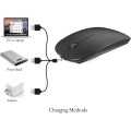 Miniatyrbild 3 av 5: Uppladdningsbar Bluetooth-mus för MacBook Pro/MacBook Air/iPad, trådlös mus för bärbar dator/notebook/PC/Chromebook (svart)