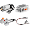 Miniatyrbillede 1 af 5: 4-pak Teknisk Kraftfunktion Motorblok Delsæt 1 Medium Motor, 1 Batteriboks, 1 Lysledning, 1