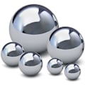 Miniatyrbilde 1 av 3: 6 stk Gazing Globe Speilpolerte rustfrie stålkuler Hagedekorasjoner 15x15cm 15x15cm
