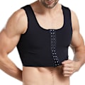 Miniatyrbilde 1 av 5: Menn Gynekomasti Shaper Ny Slanking Brystkontroll Bryst Shapewear Undertøy Magebelter Krok Kontroll Krok Svart Hook Black L