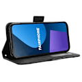 Pikkukuva 3 / 5: Fairphone 5:lle naarmuuntumaton Folio Flip PU-nahkakuori Black