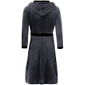 Miniatyrbillede 4 af 4: Mænds Varmt Hætte Vinter Kappe Badekåbe Håndklæde Lang Dressing Gown (L Grå Sort)