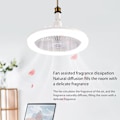 Miniatyrbilde 7 av 8: LED Takvifte med Lys, 30W Taklampe med Vifte og Fjernkontroll, Timer, 3 Farger Dimbar LED, 3 Hastigheter, Liten Elektrisk Viftelampe (Hvit)