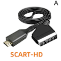 Miniatyrbilde 1 av 5: Bærbar HDMI til SCART-konverterkabel Video Audio Adapterkabel for {FW} SCART HD