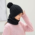 Pikkukuva 5 / 5: Naisten Balaclava-pipo Lumisuksi Talvi Neulotu Fleece Kallohattu