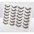 Miniatyrbild 3 av 5: Fransar Lösögonfransar Cat Eyes Wispy Naturliga Faux Mink Fransar 14 Par Pack Lätt Volym Korta Falska Ögonfransar Multipack