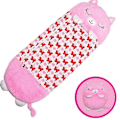 Miniatyrbilde 3 av 3: Stor Sovepose Barn Leke Pute Myk Varm Enhjørning Gaveleker Jul - Perfekt 125X40cm 125X40cm Pink