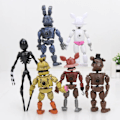 Miniatyrbillede 3 af 5: 6 stk. Five Nights at Freddy's Actionfigur FNAF Toy Bonnie Foxy