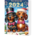 Pikkukuva 9 / 9: Uusi 2024 Dachshund Joulukalenteri Dog Blind Box C