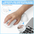 Miniatyrbilde 3 av 5: Cloud Memory Foam håndledsstøtte for datamaskin tastaturmus, 2-i-1 musematte med underlag, ergonomisk design, anti-smuss-hvit