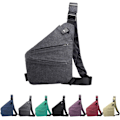 Miniatyrbild 1 av 5: Stöldskyddad Crossbody-väska för Kvinnor Personlig Flex Reseväska Stöldskyddad Cross Body-väska Snedsydd Bröstväska för Män (YD)