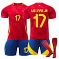 Miniatyrbild 1 av 2: UEFA Euro 2024 Spanien Hemma Barn Fotboll Set No.17 Williams JR. 28