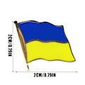 Miniatyrbilde 5 av 11: Ukrainsk flaggknapp i metall för UA Ukiain Viftande flaggknappar för Ua Patriotisk badge Hatt Knapp Kläder Ryggsäck Brosch