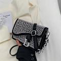 Miniatyrbillede 1 af 6: Dametaske Trend højkvalitets tyk kæde Bright Diamond Luksus Designer Crossbody-tasker Mode sadeltaske Type 5 Type 5 L21cm W14cm H6cm